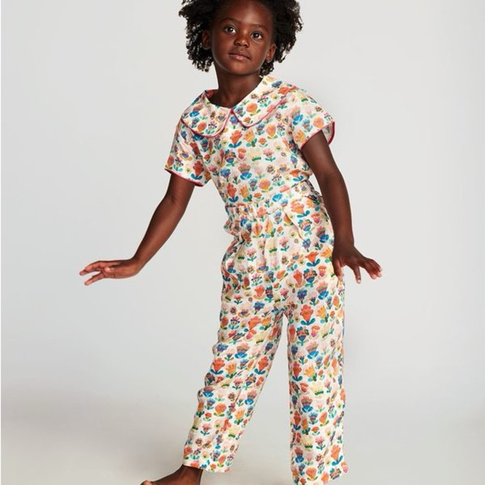 Oeuf Fancy Colorful Floral Print Pants